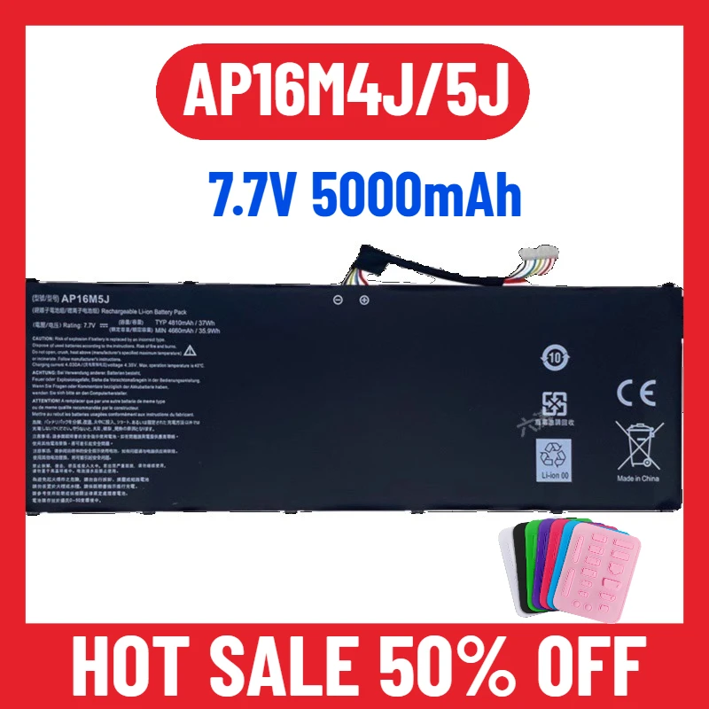 7.7V 5000mAh for ACER AP16M4J/5J Aspire 3 A315-21 A N19C1 Laptop Battery
7.7V 5000mAh for ACER AP16M4J/5J Aspire 3 A315-21 A N19C1 Laptop Battery