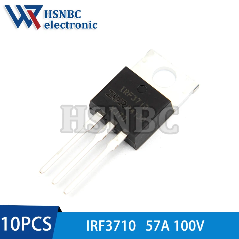 10Pcs/Lot IRF3710 IRF3710PBF TO-220 57A 100V MOSFET N-channel Power Transistor 100% New Original
10Pcs/Lot IRF3710 IRF3710PBF TO-220 57A 100V MOSFET N-channel Power Transistor 100% New Original