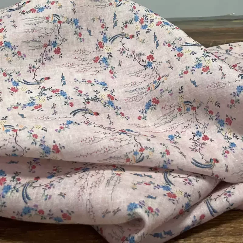 100% ramie small floral fabric, used for making high-end clothing and DIY sewing fabrics
100% ramie small floral fabric, used for making high-end clothing and DIY sewing fabrics