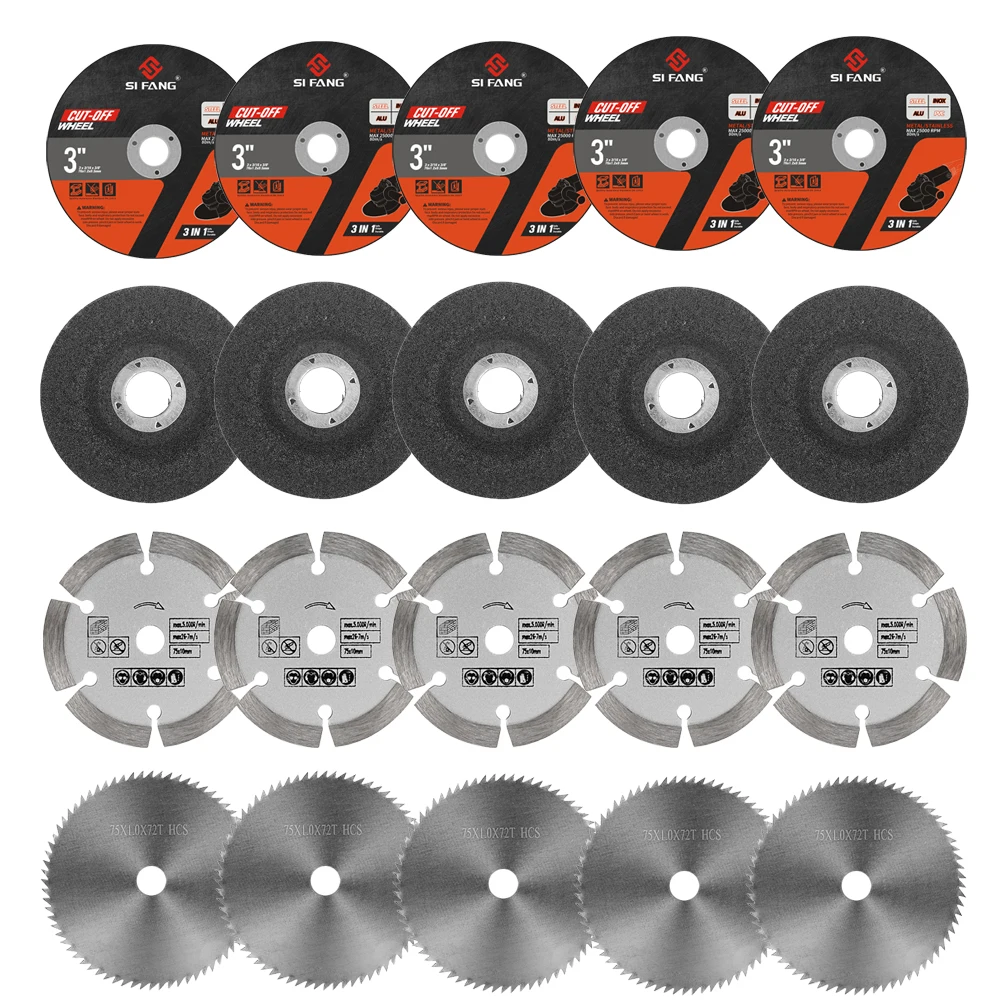 5pcs 75mm Metal Cutting Disc Angle Grinder Saw Blade Resin Grinding Wheel Disc for Metal Steel Bar Wood Cutting Tool
5pcs 75mm Metal Cutting Disc Angle Grinder Saw Blade Resin Grinding Wheel Disc for Metal Steel Bar Wood Cutting Tool