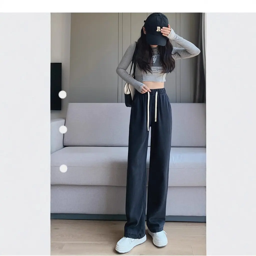 Женские широкие повседневные брюки из лиоцеллового денима, весна-лето, новые поступления, удобные джинсы
Женские широкие повседневные брюки из лиоцеллового денима, весна-лето, новые поступления, удобные джинсы