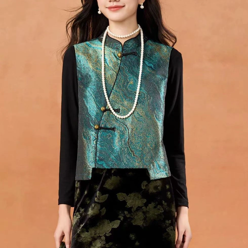 Новинка 2026: Женский жилет в китайском стиле с принтом, воротником-стойкой, на пуговицах, ретро-кардиган, весенний, с эффектом премиум-класса
Новинка 2026: Женский жилет в китайском стиле с принтом, воротником-стойкой, на пуговицах, ретро-кардиган, весенний, с эффектом премиум-класса