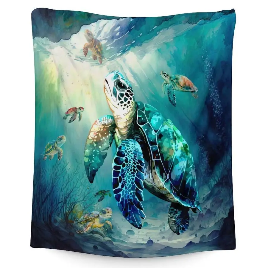 Blanket for Kids Adults, Sea Turtle Throw Blanket Gifts for Boys Girls Women Men Turtle Lovers, 60x50 Flannel Blanket for Sofa C
Blanket for Kids Adults, Sea Turtle Throw Blanket Gifts for Boys Girls Women Men Turtle Lovers, 60x50 Flannel Blanket for Sofa C