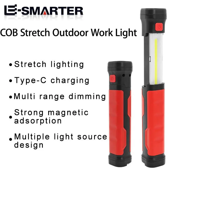Rechargeable Emergency Floodlight Flashlight COB Stretch Work Lamp Portable Camping Car Service Repair Work Lights With Magnetic
Rechargeable Emergency Floodlight Flashlight COB Stretch Work Lamp Portable Camping Car Service Repair Work Lights With Magnetic