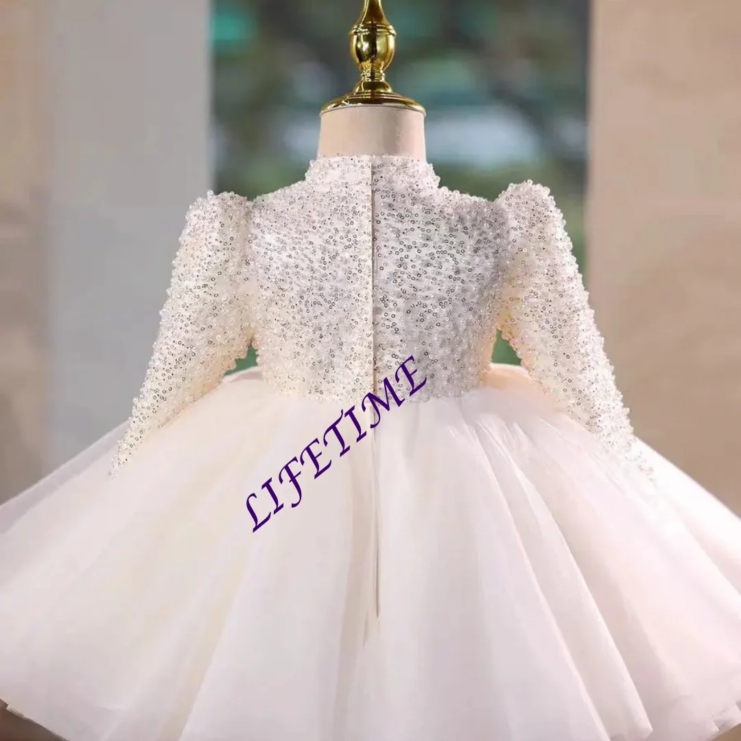 CustomizedWhite Flower Girl Dress Pearls Lovely Long Sleeve Knee Beading Princess Kids Wedding Birthday Party Formal Gown
CustomizedWhite Flower Girl Dress Pearls Lovely Long Sleeve Knee Beading Princess Kids Wedding Birthday Party Formal Gown