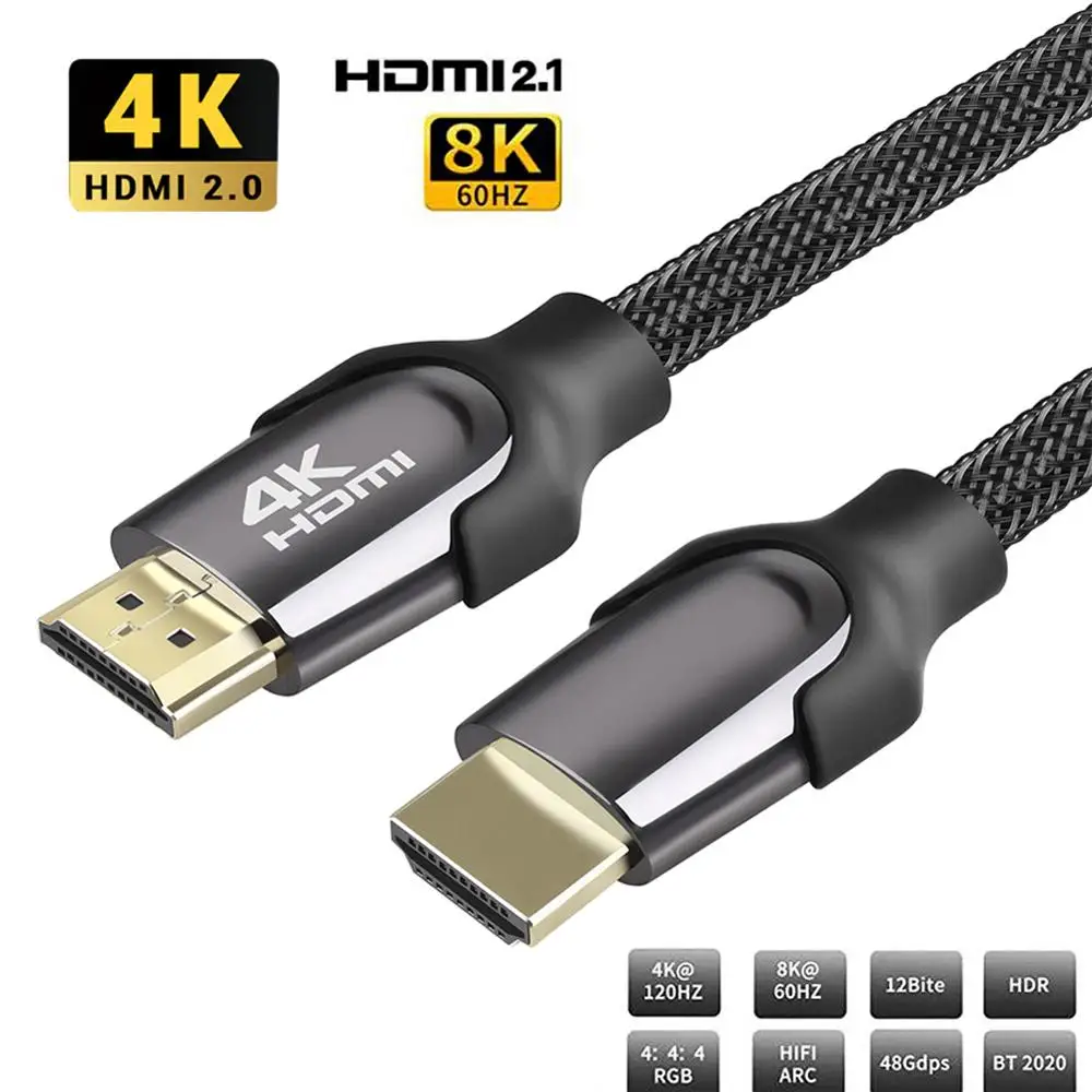 Совместимый с HDMI кабель 8K 60 Гц V2.0 кабель 4K 120 Гц ультраскоростной 48 Гбит/с 8K HDTV кабель 1-15 м для Apple TV PS4 Для Xiaomi Mi Box
Совместимый с HDMI кабель 8K 60 Гц V2.0 кабель 4K 120 Гц ультраскоростной 48 Гбит/с 8K HDTV кабель 1-15 м для Apple TV PS4 Для Xiaomi Mi Box