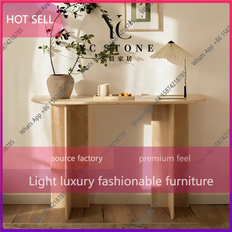 tT Natural travertine, modern and simple entrance table, creative design aisle, wall table, light luxury style desk into the hom
tT Natural travertine, modern and simple entrance table, creative design aisle, wall table, light luxury style desk into the hom