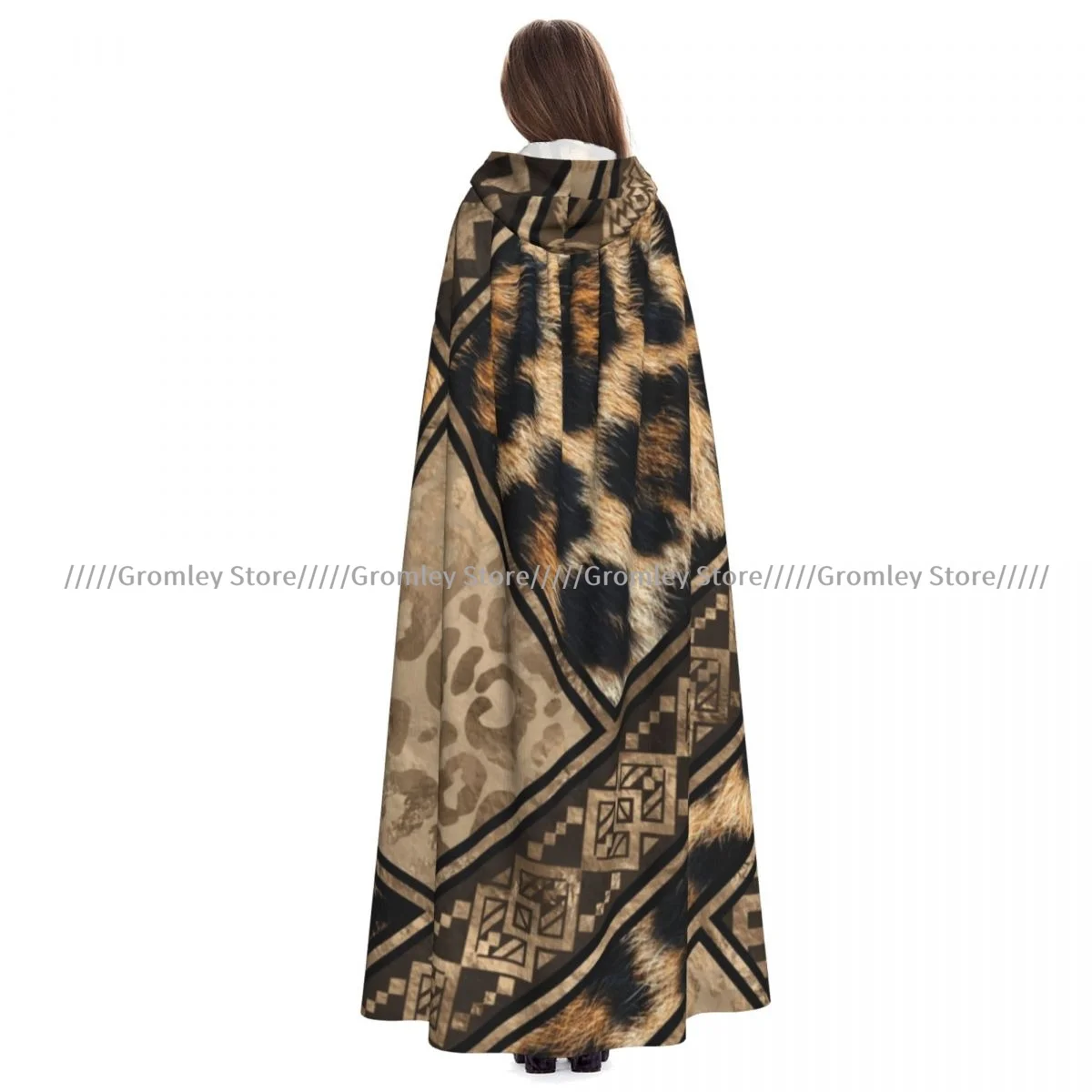 Леопардовый меховой узор, плащ ведьмы с капюшоном, карнавальный костюм на Хэллоуин для взрослых, длинная праздничная накидка
Леопардовый меховой узор, плащ ведьмы с капюшоном, карнавальный костюм на Хэллоуин для взрослых, длинная праздничная накидка