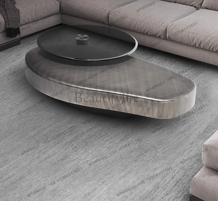 Italian coffee table minimalist round table bronze light luxury modern brushed stainless steel coffee table
Italian coffee table minimalist round table bronze light luxury modern brushed stainless steel coffee table