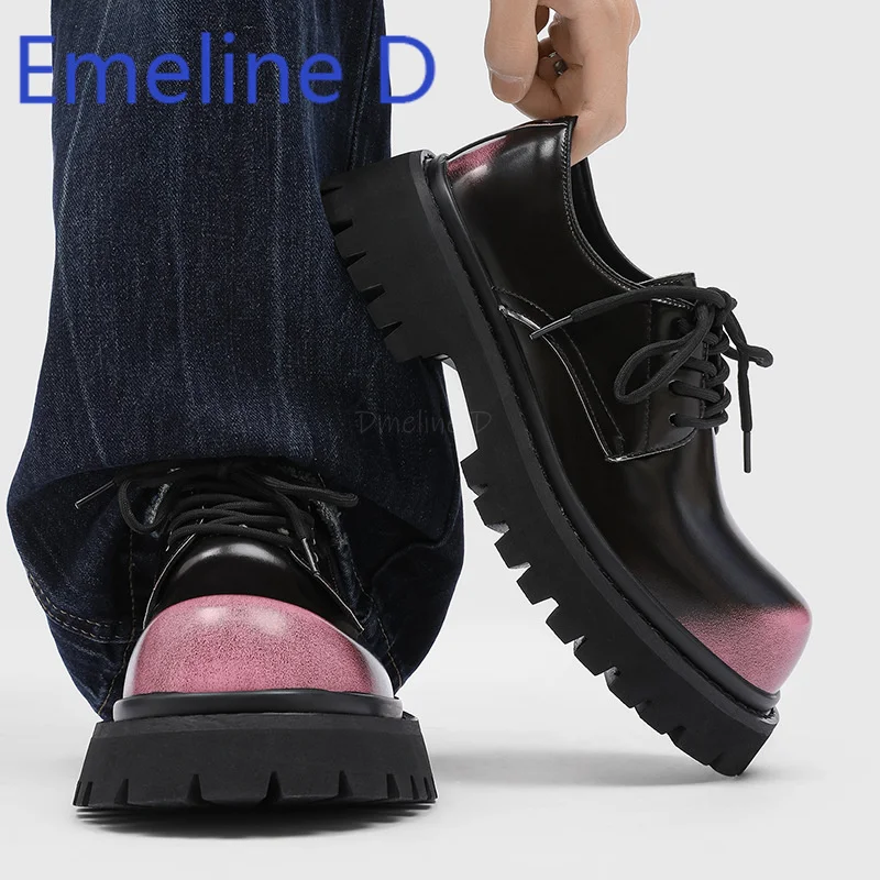 Gradient Colored Thick Soled Shoes Fashionable Pink Round Toe Strap Design Niche Commuting Height Increasing Casual Shoes
Gradient Colored Thick Soled Shoes Fashionable Pink Round Toe Strap Design Niche Commuting Height Increasing Casual Shoes