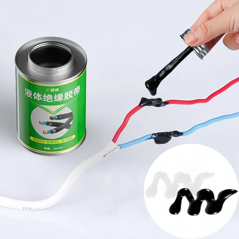 260/100ML Liquid Tape Wire Cable Coat Fix Line Glue Waterproof Insulating Electrical Tape High-Temperature Resistant Repair Glue
260/100ML Liquid Tape Wire Cable Coat Fix Line Glue Waterproof Insulating Electrical Tape High-Temperature Resistant Repair Glue