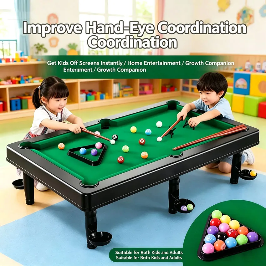 Billiards Toy Table, Home Use Indoor Mini Desktop Billiards Table, Ideal for Children and Families to Engage in Interactive Play
Billiards Toy Table, Home Use Indoor Mini Desktop Billiards Table, Ideal for Children and Families to Engage in Interactive Play