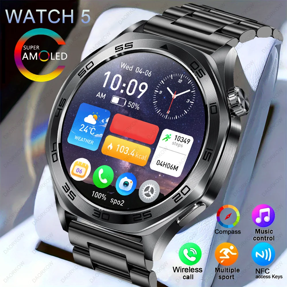 2025 New Watch 5 PRO Bluetooth Talk Smart Watch Men AMOLED HD Screen GPS Sports Watch Waterproof Smartwatch For Huawei Watch 5
2025 New Watch 5 PRO Bluetooth Talk Smart Watch Men AMOLED HD Screen GPS Sports Watch Waterproof Smartwatch For Huawei Watch 5