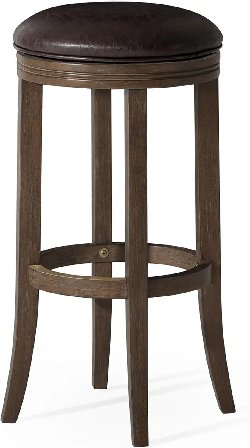 Eva Bar Stool 31 Inches – Round Swivel Stool with Footrest – Brown Solid Wood and Brown Faux Leather Upholstery – Ideal fo
Eva Bar Stool 31 Inches – Round Swivel Stool with Footrest – Brown Solid Wood and Brown Faux Leather Upholstery – Ideal fo