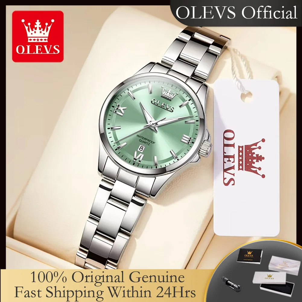 OLEVS 3668 Original Womens Quartz Watch Solid Stainless Steel Waterproof Calendar Ladies Watch Fashion Simple Elegant Wristwatch
OLEVS 3668 Original Womens Quartz Watch Solid Stainless Steel Waterproof Calendar Ladies Watch Fashion Simple Elegant Wristwatch