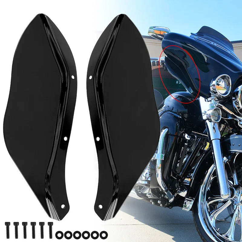 Black Fairing Side Air Deflectors Windshield Wings for Harley Touring Electra/Street Glide Trike 1996-2013 2012 2011 2010 2009
Black Fairing Side Air Deflectors Windshield Wings for Harley Touring Electra/Street Glide Trike 1996-2013 2012 2011 2010 2009