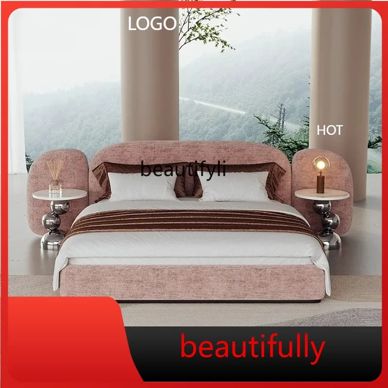 X Modern minimalist high-end atmosphere, minimalist fabric bed master bedroom soft bag double bed
X Modern minimalist high-end atmosphere, minimalist fabric bed master bedroom soft bag double bed
