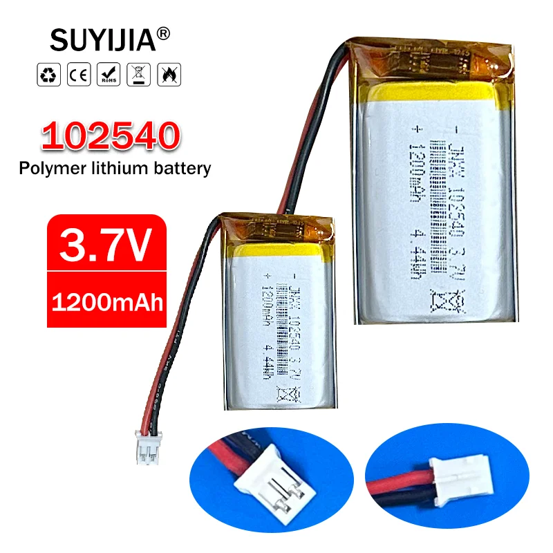102540 1200mAh 3.7V electronic products lithium ion lithium polymer battery beauty device GPS recorder audio CE certification
102540 1200mAh 3.7V electronic products lithium ion lithium polymer battery beauty device GPS recorder audio CE certification