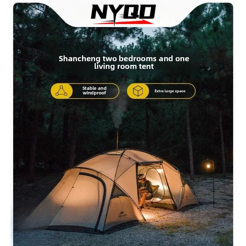 Naturehike 2023 New Two Bedroom One Hall Tent Lightweight Outdoor Camping Equipment Large Space Rainproof Tent 캠핑문
Naturehike 2023 New Two Bedroom One Hall Tent Lightweight Outdoor Camping Equipment Large Space Rainproof Tent 캠핑문