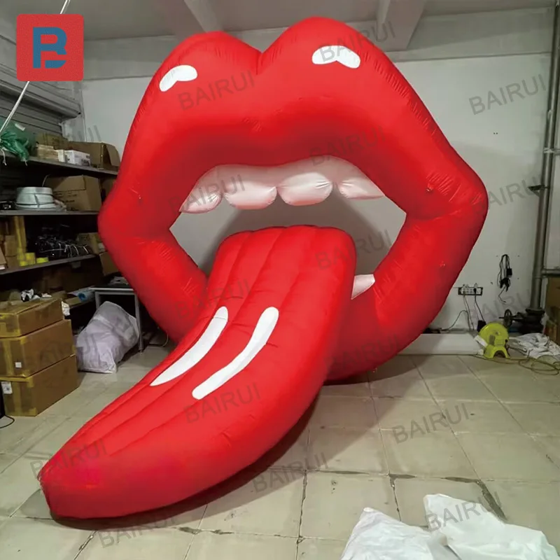 Inflatable mouth and tongue with blower, outdoor square, shopping mall and park decoration props
Inflatable mouth and tongue with blower, outdoor square, shopping mall and park decoration props