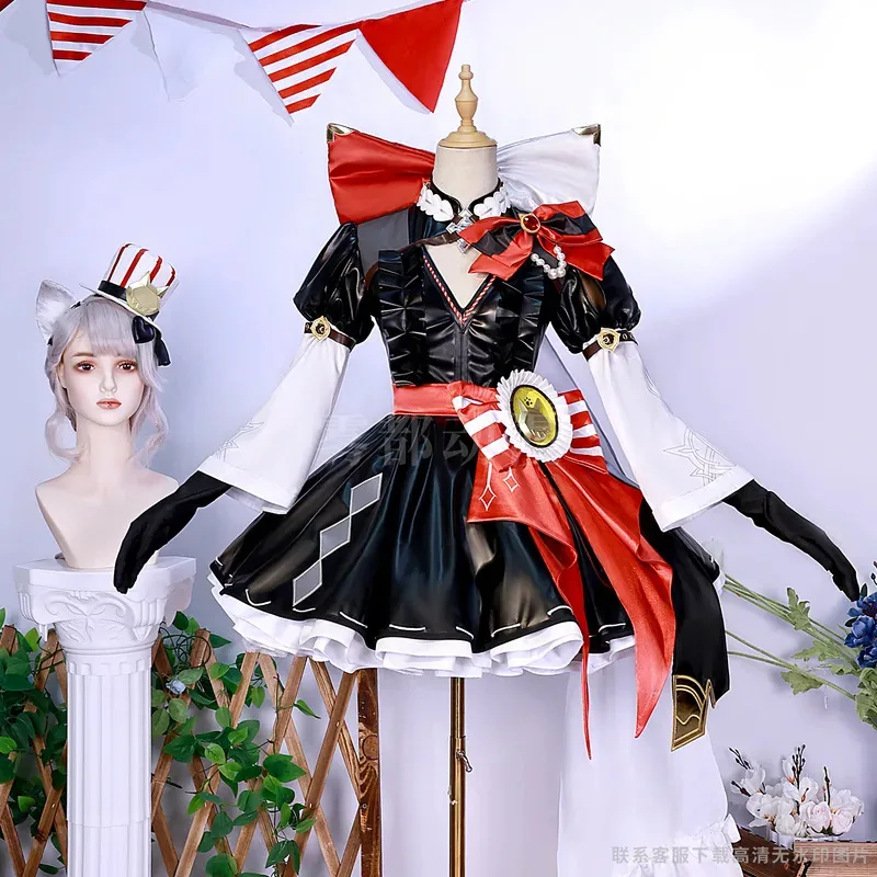 Game KFC X Genshin Impact Lyney Lynette Suit Elegant Dress Cosplay Costume Wig Halloween Party Outfitx;8'm6,
Game KFC X Genshin Impact Lyney Lynette Suit Elegant Dress Cosplay Costume Wig Halloween Party Outfitx;8'm6,