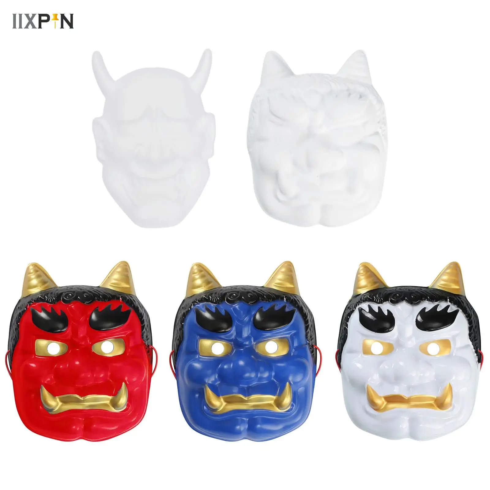 Japanese Horror Ghost Masks Funny DIY Paintable Masks Halloween Masquerade Cosplay Party Evil Demon Full Face Mask Makeup Props
Japanese Horror Ghost Masks Funny DIY Paintable Masks Halloween Masquerade Cosplay Party Evil Demon Full Face Mask Makeup Props