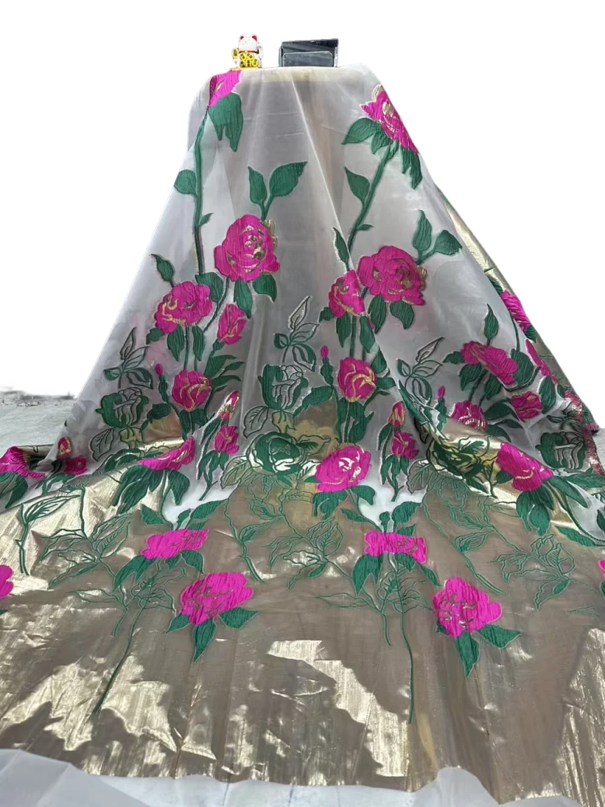 2025 High Quality Flower Brocade Jacquard Fabric African Organza Mesh Cloth Nigerian Tulle Lace Material French Net Cloth Sewing
2025 High Quality Flower Brocade Jacquard Fabric African Organza Mesh Cloth Nigerian Tulle Lace Material French Net Cloth Sewing