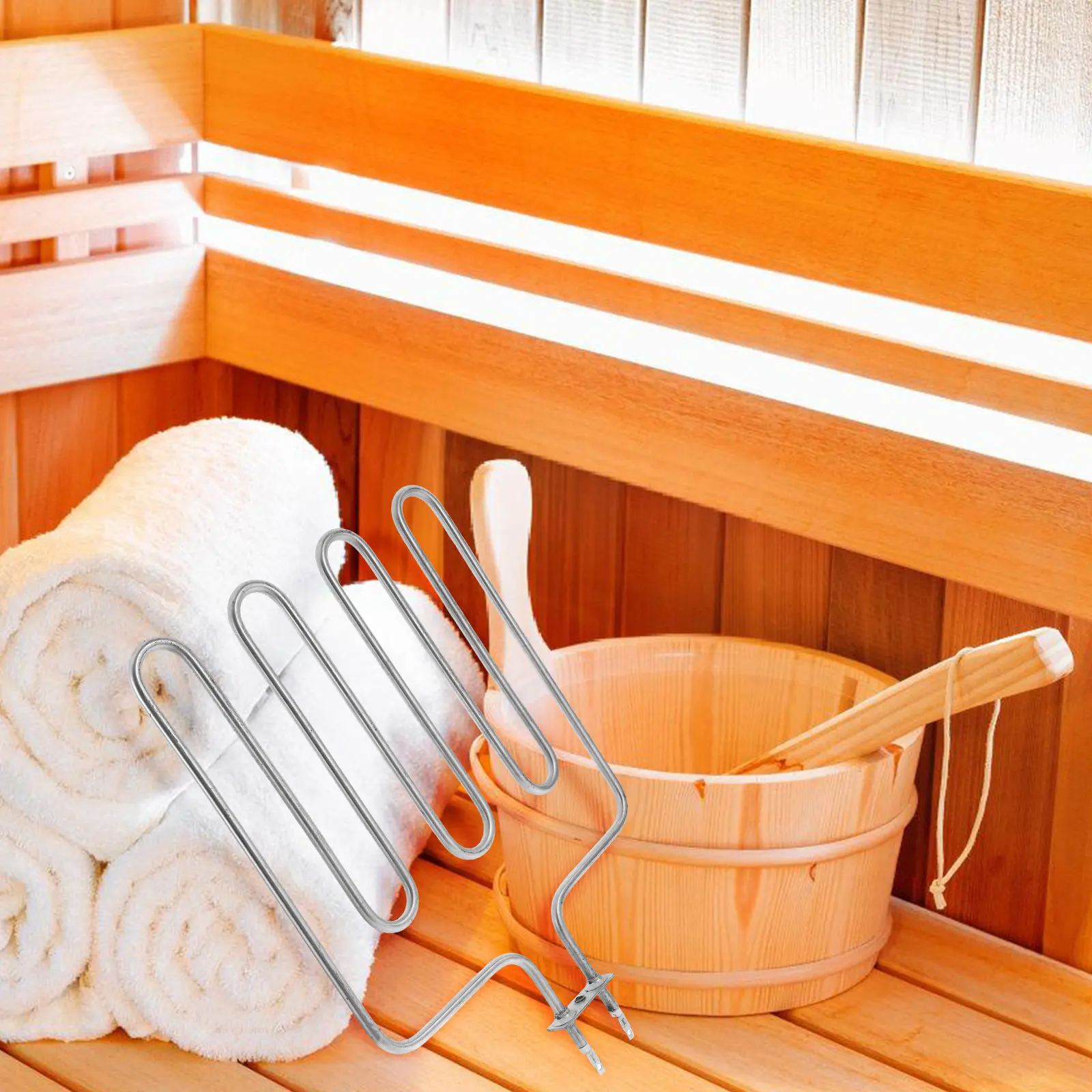 Sauna Stove Stainless Steel Electric Heating Element Efficient Heat Transfer Sauna Heating Component Replacement
Sauna Stove Stainless Steel Electric Heating Element Efficient Heat Transfer Sauna Heating Component Replacement