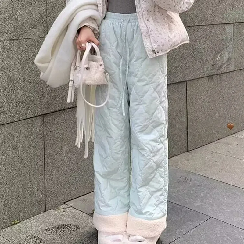 Women's Thick Warm Plush Fleece Pants, Casual Loose Trousers, Korean Streetwear, Student Pants, Winter, New, 2024
Women's Thick Warm Plush Fleece Pants, Casual Loose Trousers, Korean Streetwear, Student Pants, Winter, New, 2024