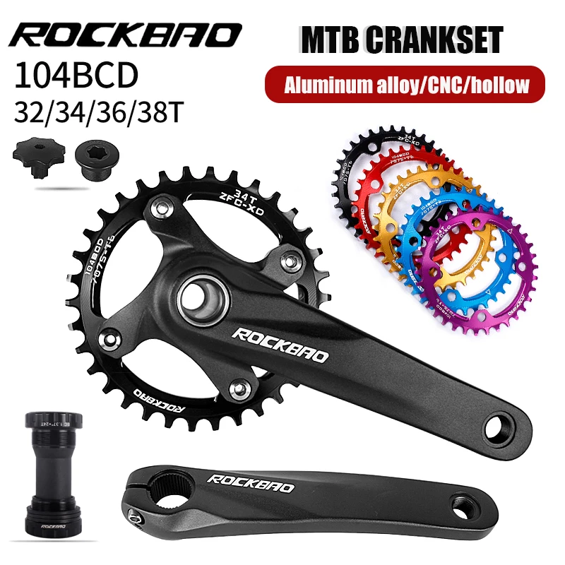 ROCKBAO MTB велосипедная шатунная система 104BCD 170 мм полая интегрированная звездочка 32/34/36/38T шатун для горного велосипеда с нижним кронштейном
ROCKBAO MTB велосипедная шатунная система 104BCD 170 мм полая интегрированная звездочка 32/34/36/38T шатун для горного велосипеда с нижним кронштейном