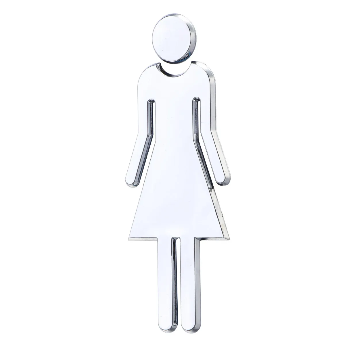 Наклейка на дверь туалета (1 пара), серебристая, 3D, акриловая, для мужского и женского туалетов, настенная, с дизайном зеркала
Наклейка на дверь туалета (1 пара), серебристая, 3D, акриловая, для мужского и женского туалетов, настенная, с дизайном зеркала