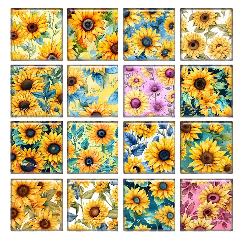 10pcs/lots Sunflower Flower Square Photo Glass Cabochon Flatback Demo Flat Back Cameo For Diy Jewelry Making Accessories
10pcs/lots Sunflower Flower Square Photo Glass Cabochon Flatback Demo Flat Back Cameo For Diy Jewelry Making Accessories