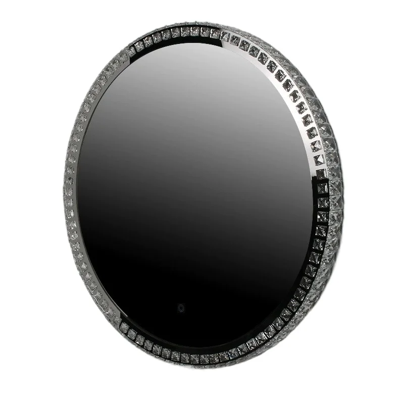 Oval stainless steel crystal mirror LED dresser makeup mirror acrylic belt
Oval stainless steel crystal mirror LED dresser makeup mirror acrylic belt