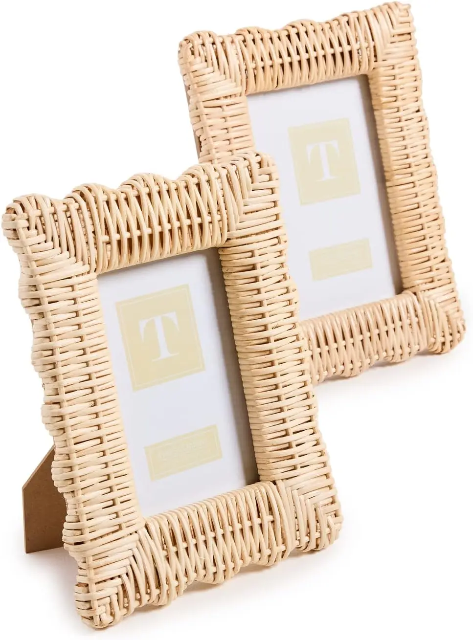 2-Piece 7x9 and 8x10 Rattan Photo Frame Set, Hand Woven Wicker Weave Natural Wood Rustic Boho Decor Frames
2-Piece 7x9 and 8x10 Rattan Photo Frame Set, Hand Woven Wicker Weave Natural Wood Rustic Boho Decor Frames