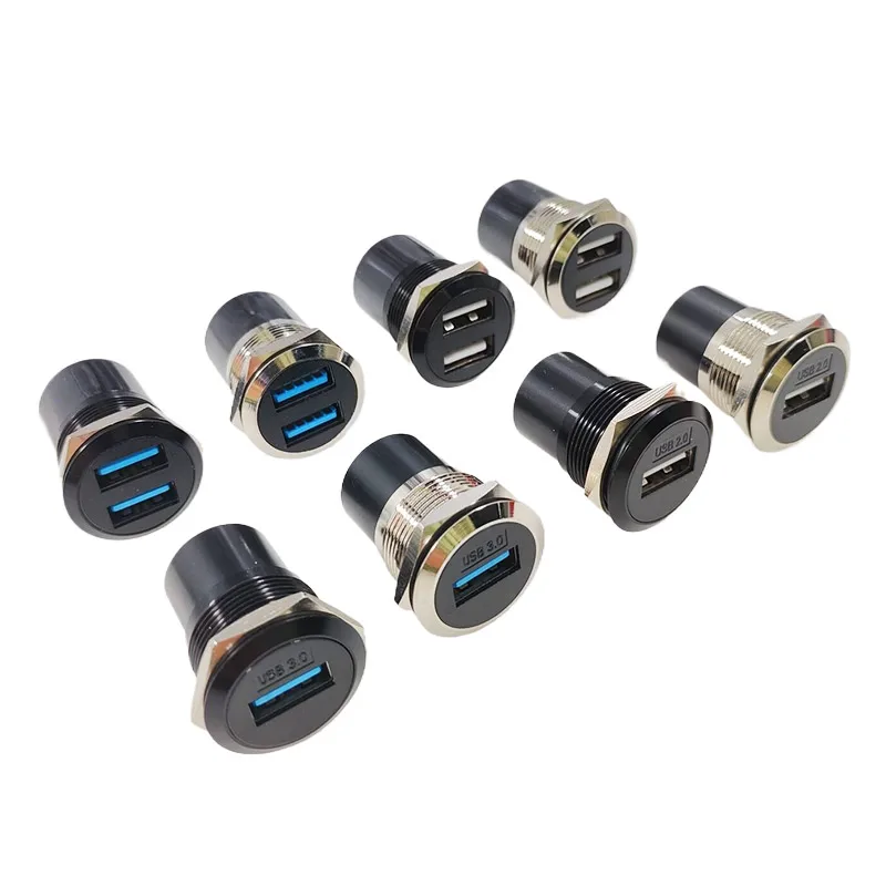 10PCS panel openings, 24 metal circular D-shaped USB 2.0 3.0 single port double port female socket waterproof joint
10PCS panel openings, 24 metal circular D-shaped USB 2.0 3.0 single port double port female socket waterproof joint