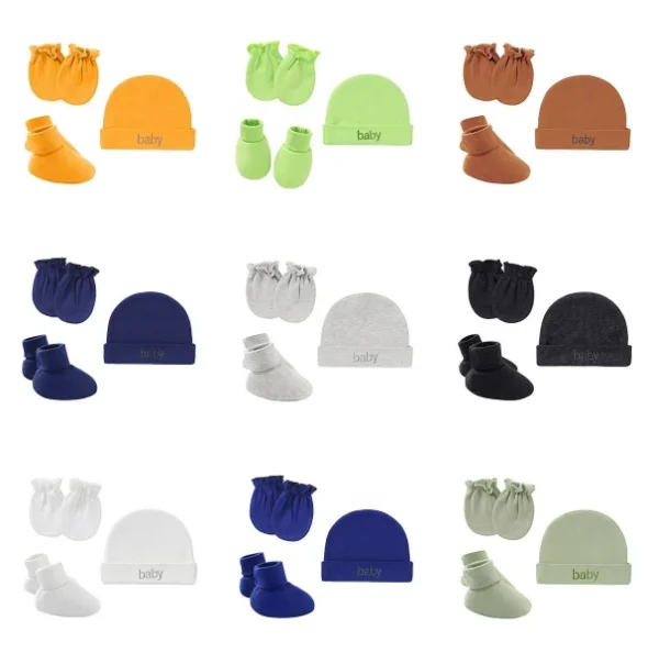  Наборы шапок и варежек для новорожденных мальчиков и девочек, удобные хлопковые аксессуары для малышей из 3 предметов для малышей
Наборы шапок и варежек для новорожденных мальчиков и девочек, удобные хлопковые аксессуары для малышей из 3 предметов для малышей