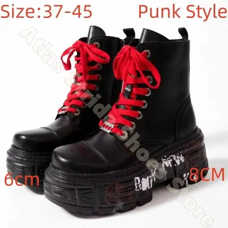 Gothic Punk Heavy Metal Platform Boots Lace Up Non Slip Comfortable Cushioned Waterproof Chunky Heel Streetwear Edgy Casual Shoe
Gothic Punk Heavy Metal Platform Boots Lace Up Non Slip Comfortable Cushioned Waterproof Chunky Heel Streetwear Edgy Casual Shoe