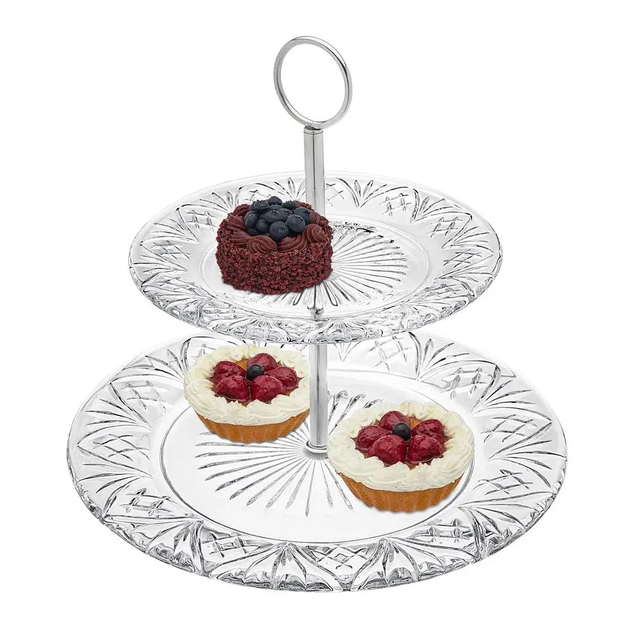 2Tier Platter Tray Server, Serving Stand, Cake Stand for Desserts, Appetizers amp Snacks, Dublin Crystal Collection
2Tier Platter Tray Server, Serving Stand, Cake Stand for Desserts, Appetizers amp Snacks, Dublin Crystal Collection