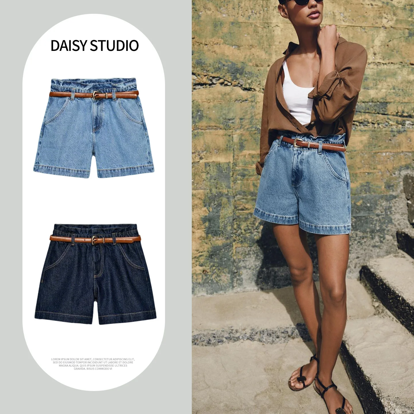 High Waist Loose Fit Casual Shorts with Belt New Summer Collection Women's Commuter Style Polyester Fiber Straight Leg Pants
High Waist Loose Fit Casual Shorts with Belt New Summer Collection Women's Commuter Style Polyester Fiber Straight Leg Pants