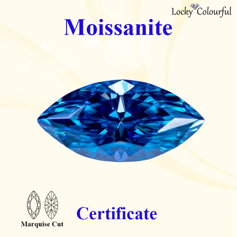 Moissanite Marquise Shape VVS1 Sapphire Blue Color with GRA Certificate Beads for Charms DIY Jewelry Making Bracelet Materials
Moissanite Marquise Shape VVS1 Sapphire Blue Color with GRA Certificate Beads for Charms DIY Jewelry Making Bracelet Materials