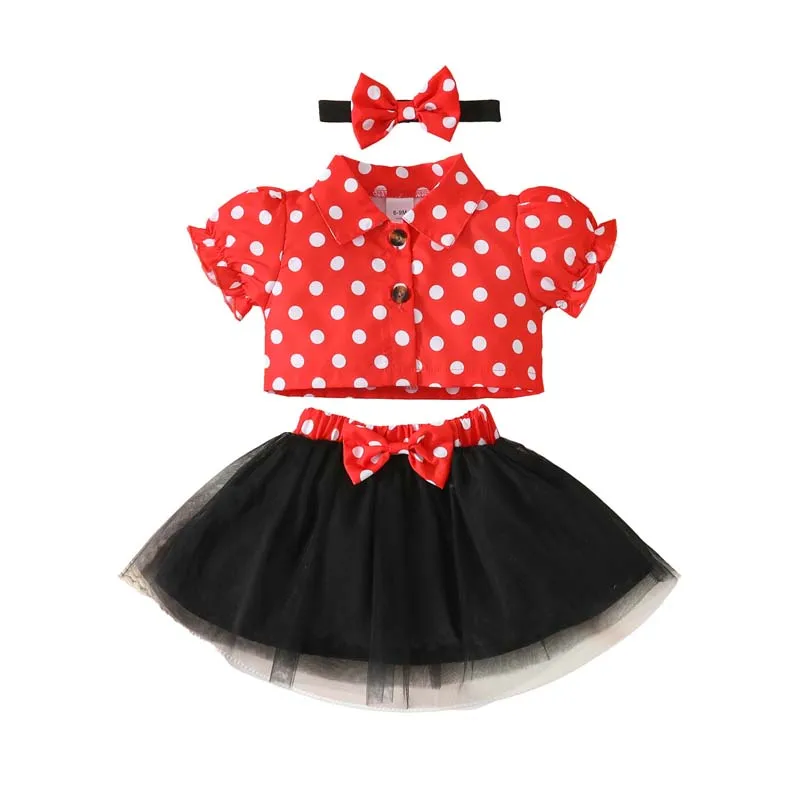 Summer Toddler Girl Clothes 1-3Years Lantern Lapel Polka Dot Short Top Bow Tie Mesh Dress Hairband 3Pcs Sets Infant Baby Outfits
Summer Toddler Girl Clothes 1-3Years Lantern Lapel Polka Dot Short Top Bow Tie Mesh Dress Hairband 3Pcs Sets Infant Baby Outfits