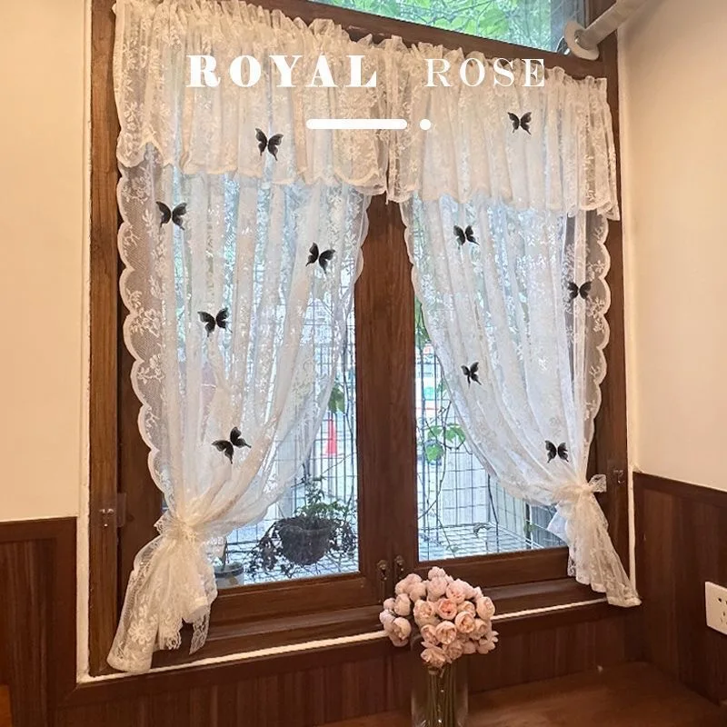 Pastoral Korean Butterfly Door Curtain for Kitchen Floral Lace Curtains With Valance for Living Room #A630
Pastoral Korean Butterfly Door Curtain for Kitchen Floral Lace Curtains With Valance for Living Room #A630