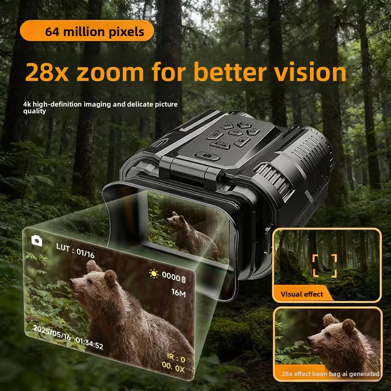 4K высокого разрешения Wi-Fi инфракрасный бинокль ночного видения без света полностью черный телескоп день и ночь охота на открытом воздухе бесплатная карта 64 г
4K высокого разрешения Wi-Fi инфракрасный бинокль ночного видения без света полностью черный телескоп день и ночь охота на открытом воздухе бесплатная карта 64 г