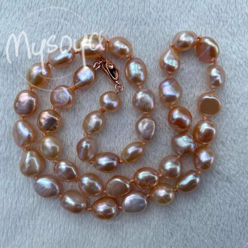 MYSOYA 8-9mm Pink Baroque Pearl Necklace for Wife/ Mom, Suitable for Wedding/ Dinner/ Mother's Day Gift A0511
MYSOYA 8-9mm Pink Baroque Pearl Necklace for Wife/ Mom, Suitable for Wedding/ Dinner/ Mother's Day Gift A0511