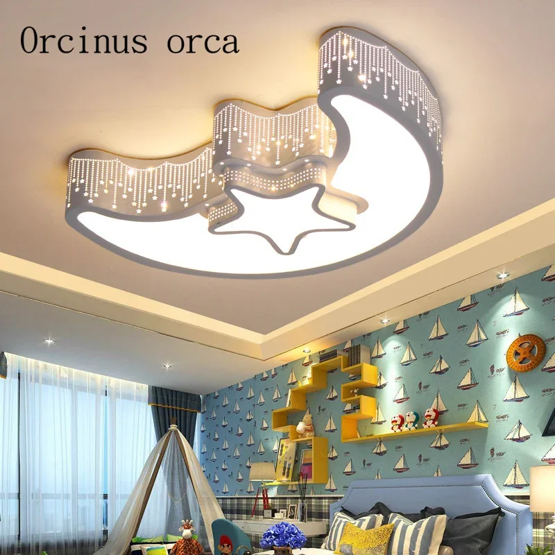 Cartoon creative stars moon LED ceiling lamps men women bedroom lights eye protection lovely children's room lights
Cartoon creative stars moon LED ceiling lamps men women bedroom lights eye protection lovely children's room lights