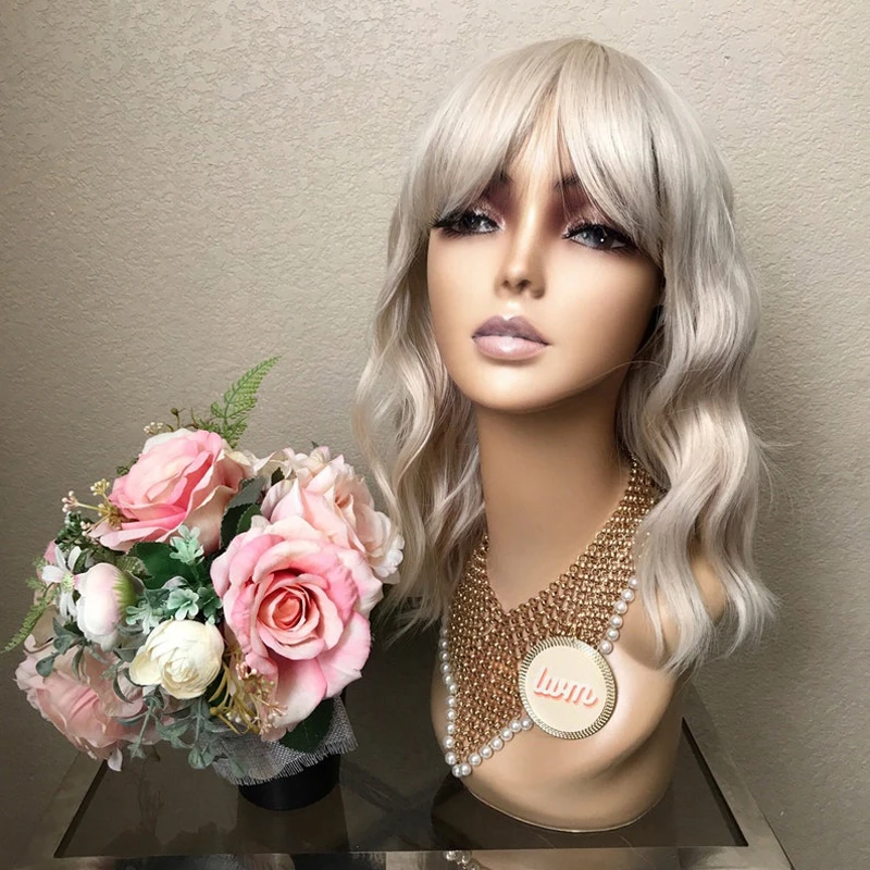 Icy Blonde Wig with Bangs Heat Resistant Fiber Lace Part Wig Fringe loose deep Wig Synthetic Lace Front Wig for Women Daily Use
Icy Blonde Wig with Bangs Heat Resistant Fiber Lace Part Wig Fringe loose deep Wig Synthetic Lace Front Wig for Women Daily Use