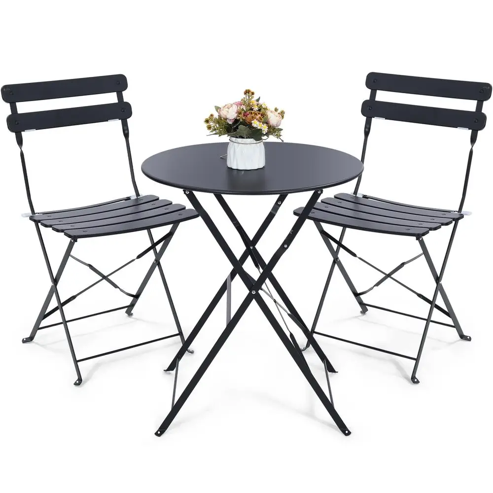 Outdoor 3 Piece Patio Bistro Set, Folding Bistro Table and Chairs Set of 2, Space Saving, Foldable Coffee Tables for Balcony or
Outdoor 3 Piece Patio Bistro Set, Folding Bistro Table and Chairs Set of 2, Space Saving, Foldable Coffee Tables for Balcony or