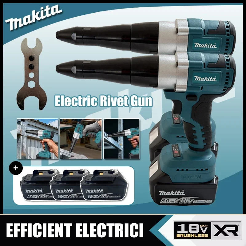 Makita 25000N Brushless Electric Rivet Gun Cordless 3.2-4.8mm Rivet Nut Gun Drill Insert Auto Power Tool For Makita 18V Battery
Makita 25000N Brushless Electric Rivet Gun Cordless 3.2-4.8mm Rivet Nut Gun Drill Insert Auto Power Tool For Makita 18V Battery