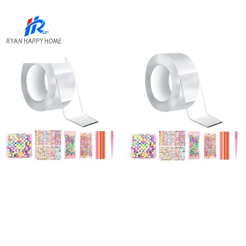 Nano Tape Kit Double Sided Tape Bubble Blowing Tape Elastic DIY Craft Kit For Party Favors Gifts Supplies Tape 2 Roll
Nano Tape Kit Double Sided Tape Bubble Blowing Tape Elastic DIY Craft Kit For Party Favors Gifts Supplies Tape 2 Roll