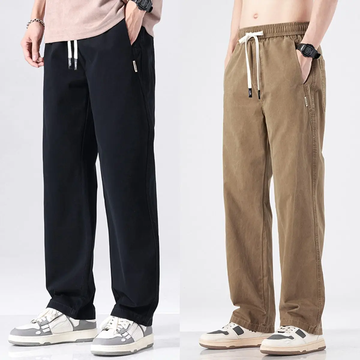 Pure Cotton Work Trousers for Men with Elastic Waist Straight Leg Workwear Durable Loose Fit Large Size for Construction Sites
Pure Cotton Work Trousers for Men with Elastic Waist Straight Leg Workwear Durable Loose Fit Large Size for Construction Sites